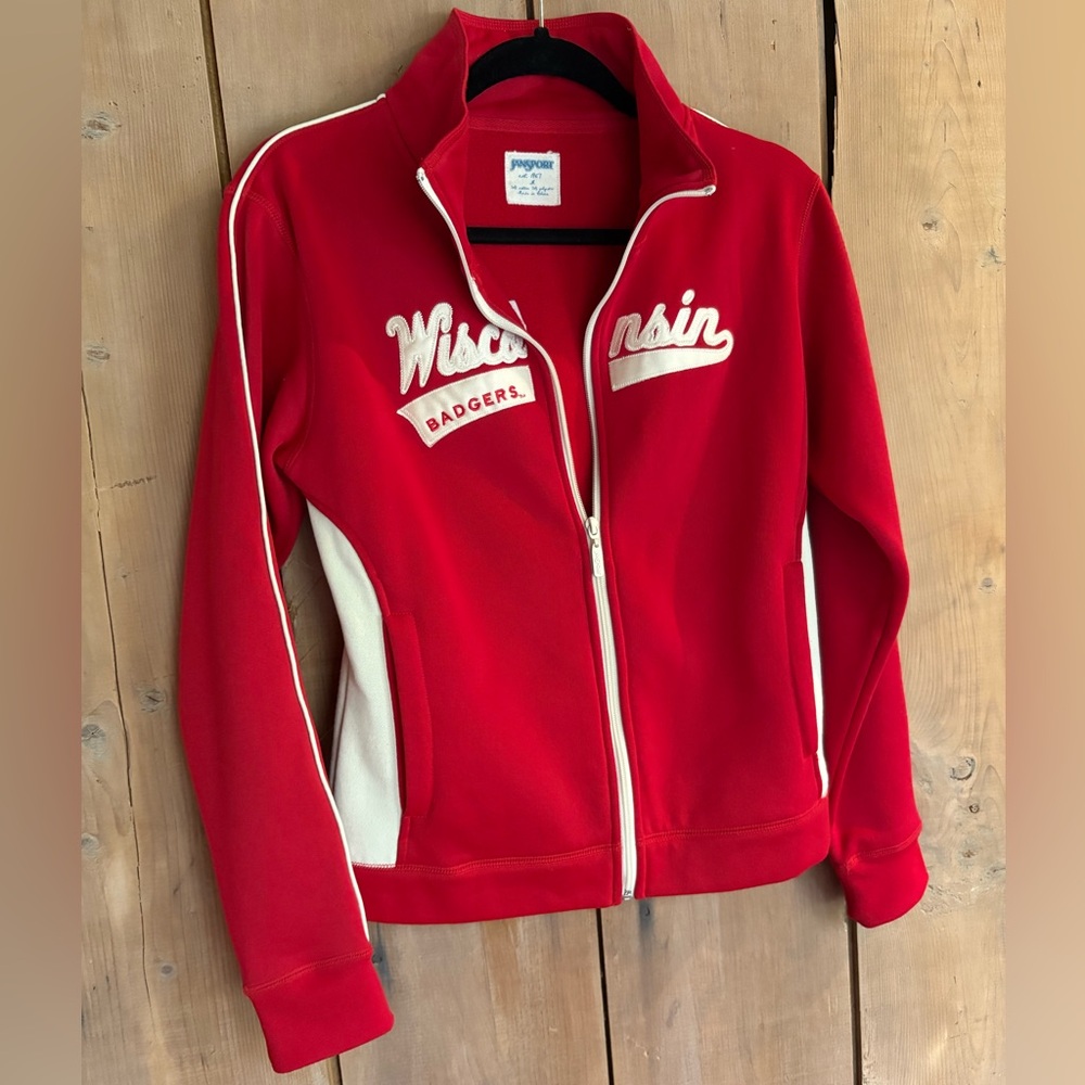 Vintage Retro Jansport  Red Wisconsin Badgers Jacket